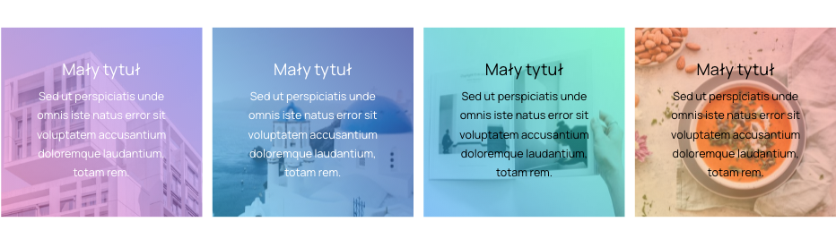 pudełka z gradientem transparentne